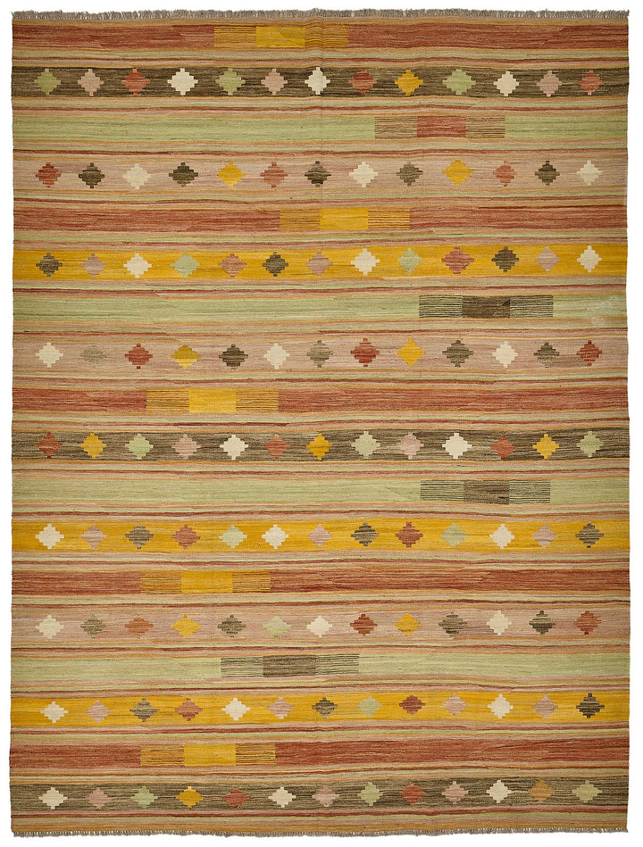 9x12 Contemporary Wool Kilim Rug - 51787