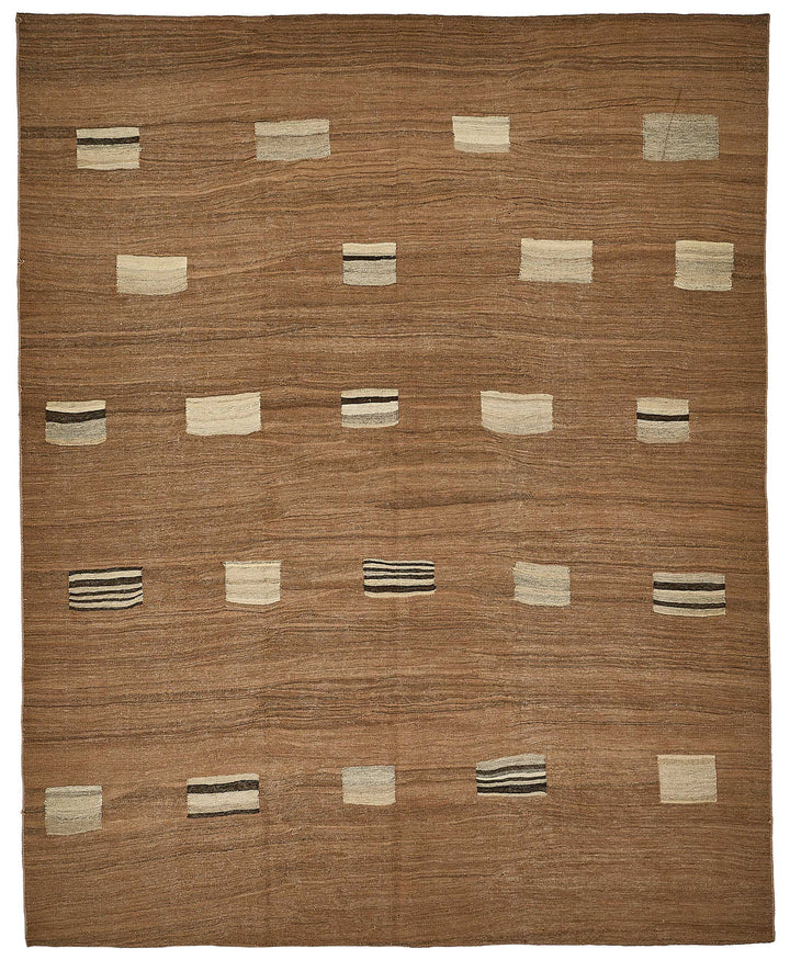 9x11 Contemporary Wool Kilim Rug - 51789