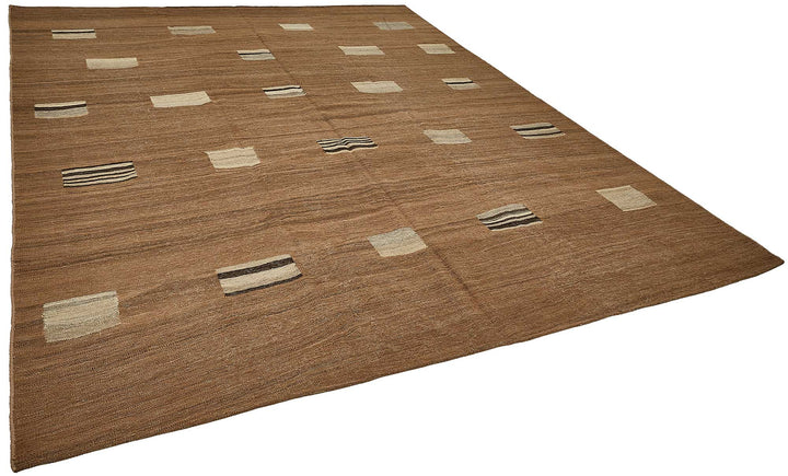 9x11 Contemporary Wool Kilim Rug - 51789