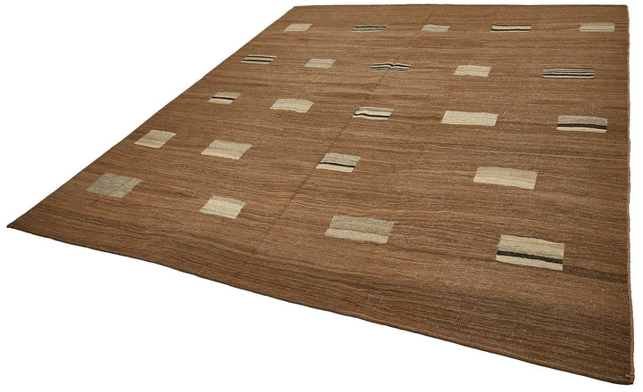 9x11 Contemporary Wool Kilim Rug - 51789