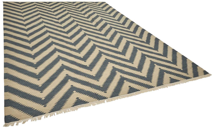 9x12 Contemporary Wool Kilim Rug - 51790