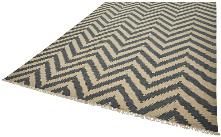 9x12 Contemporary Wool Kilim Rug - 51790