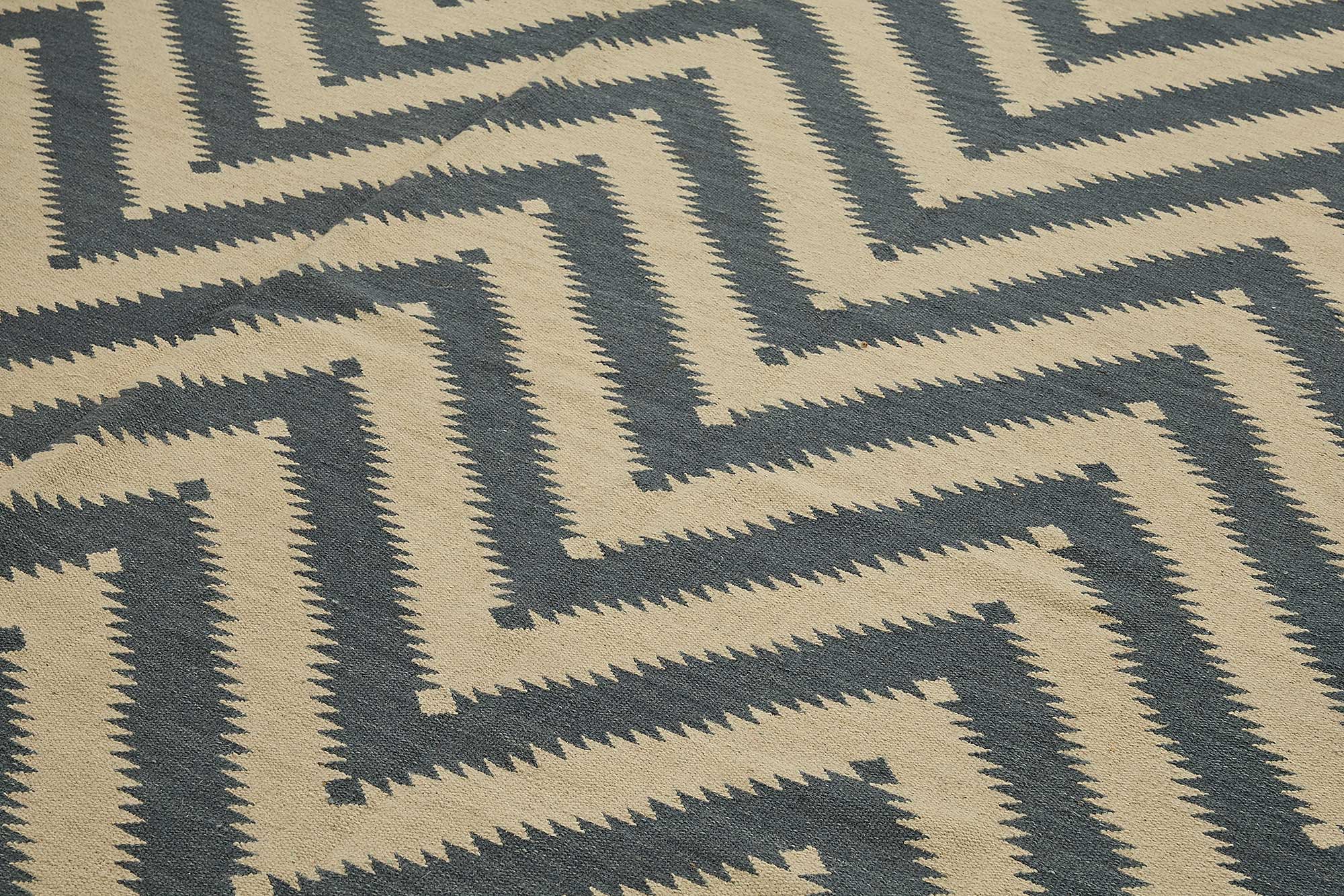 9x12 Contemporary Wool Kilim Rug - 51790