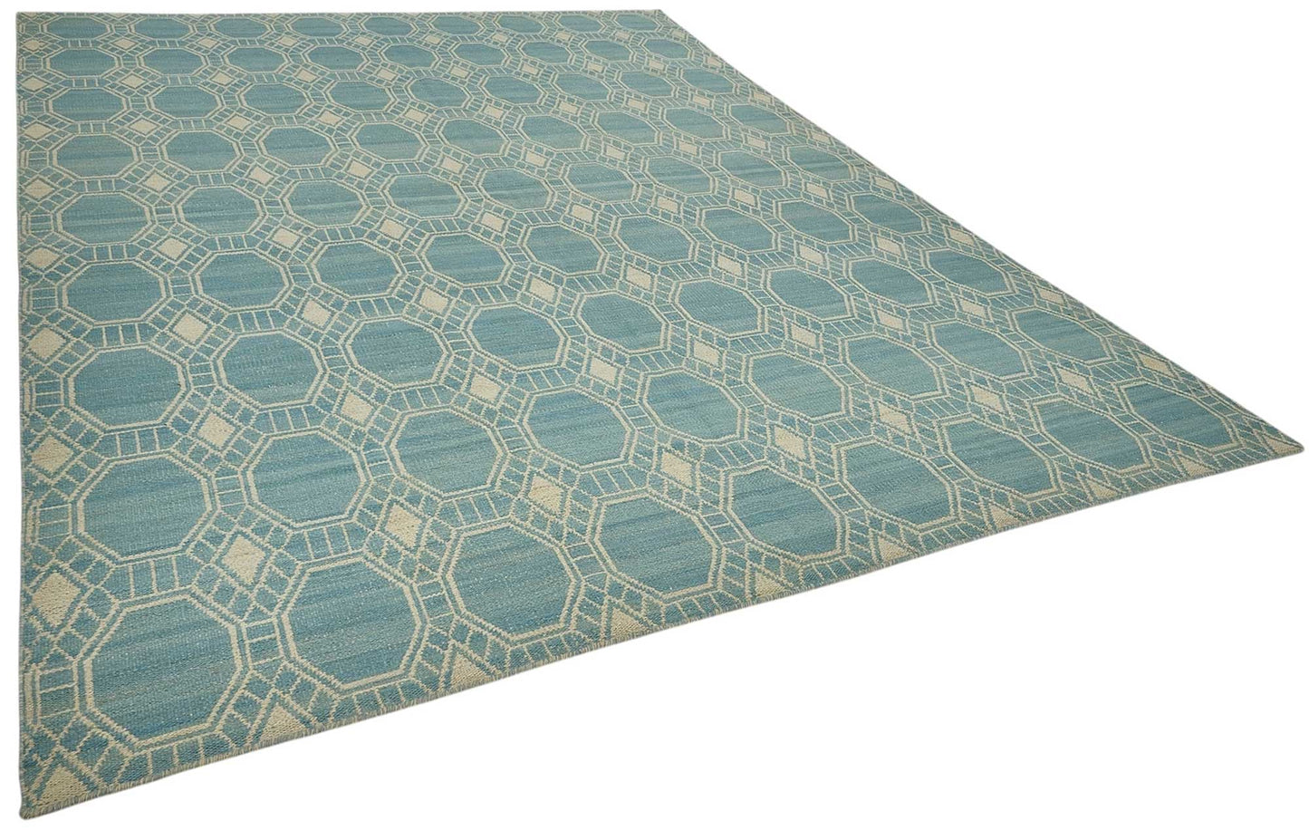 9x12 Contemporary Wool Kilim Rug - 51792