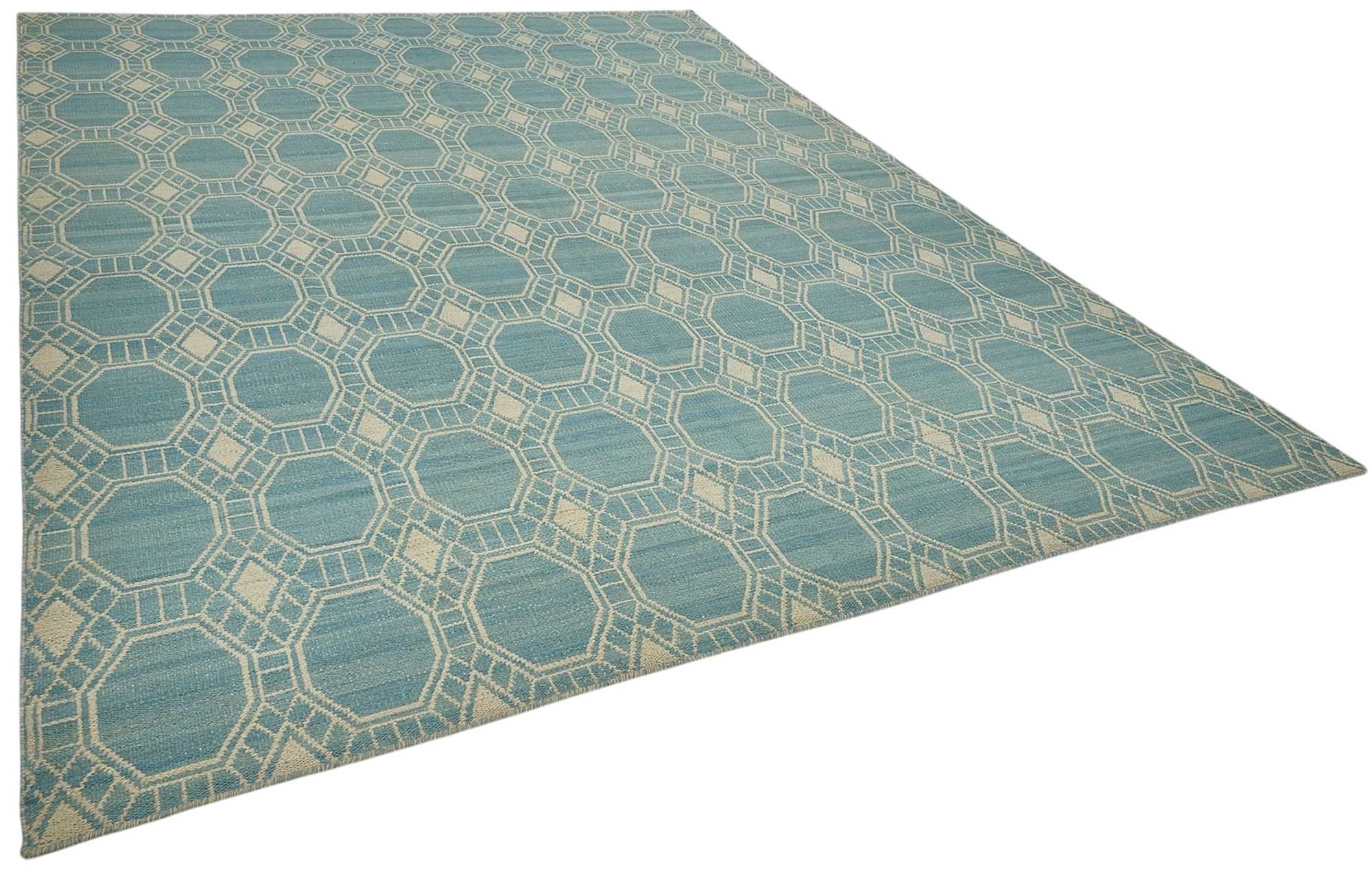 9x12 Contemporary Wool Kilim Rug - 51792