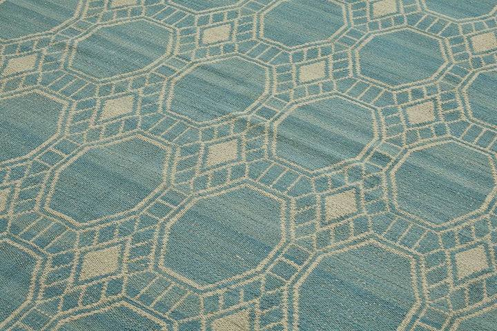 9x12 Contemporary Wool Kilim Rug - 51792