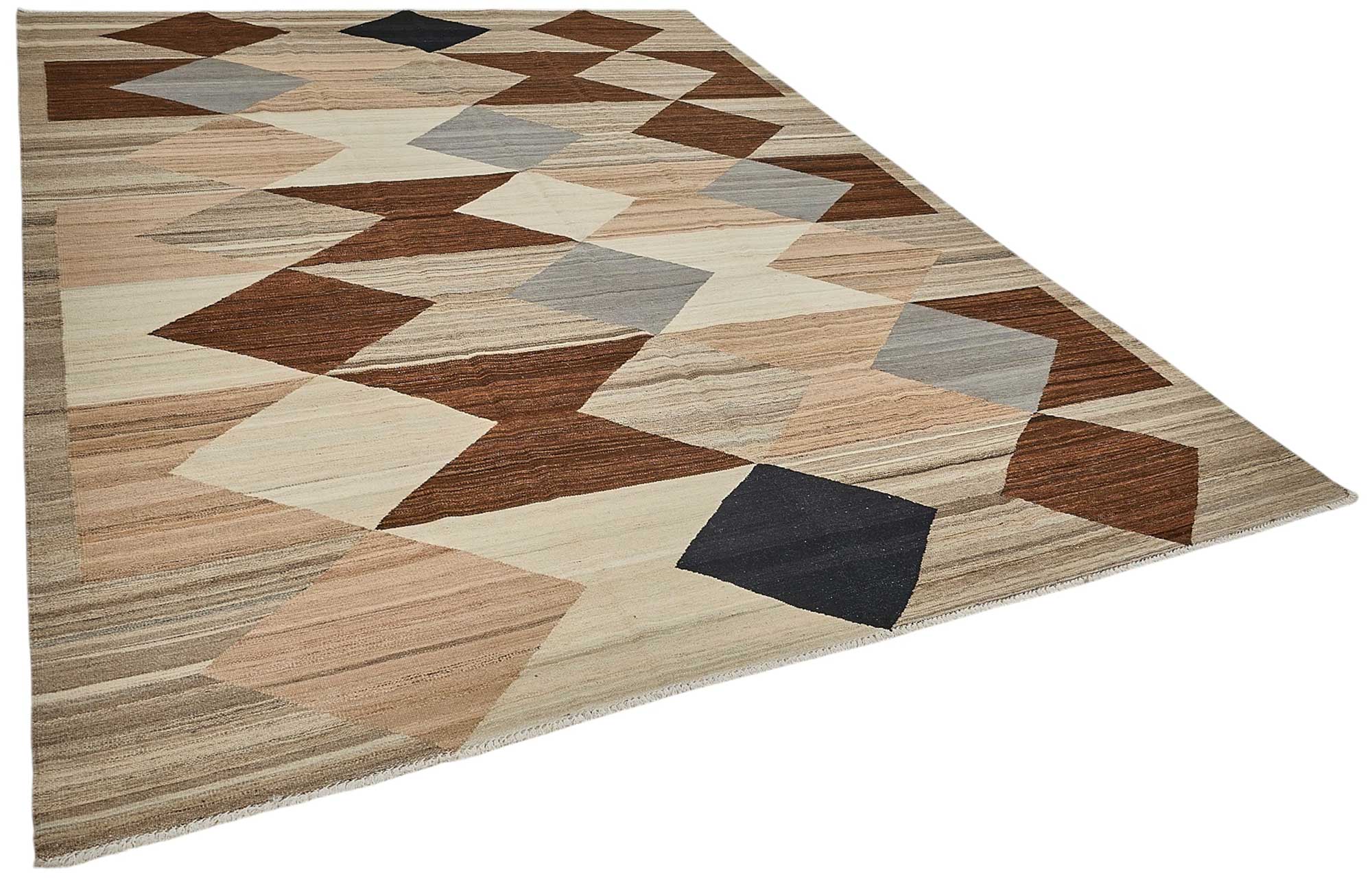 9x12 Contemporary Wool Kilim Rug - 51794