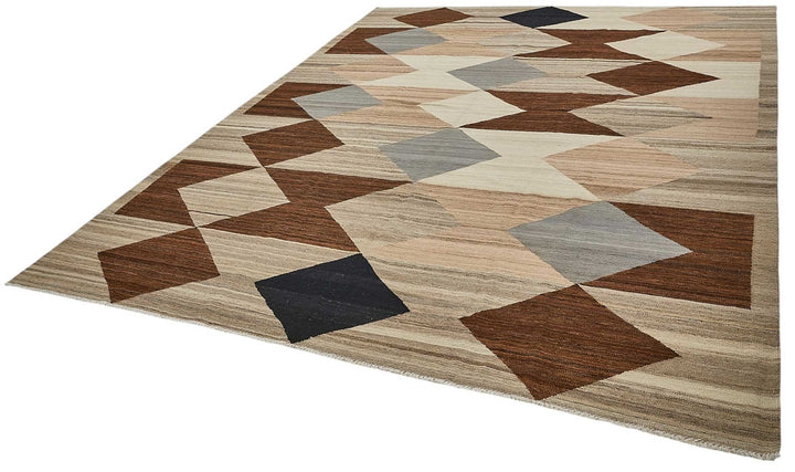 9x12 Contemporary Wool Kilim Rug - 51794