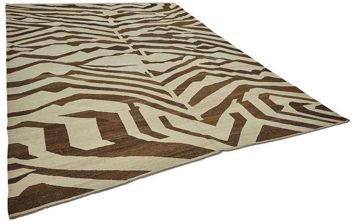 9x12 Contemporary Wool Kilim Rug - 51795