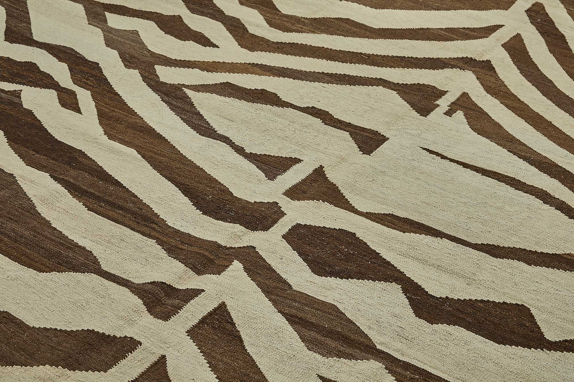 9x12 Contemporary Wool Kilim Rug - 51795