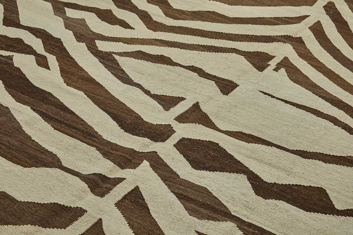 9x12 Contemporary Wool Kilim Rug - 51795