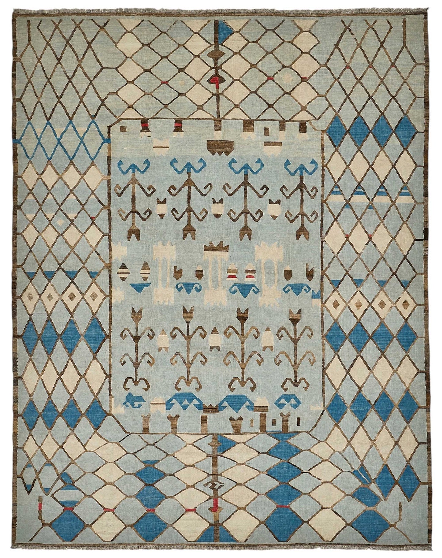 9x12 Contemporary Wool Kilim Rug - 51797