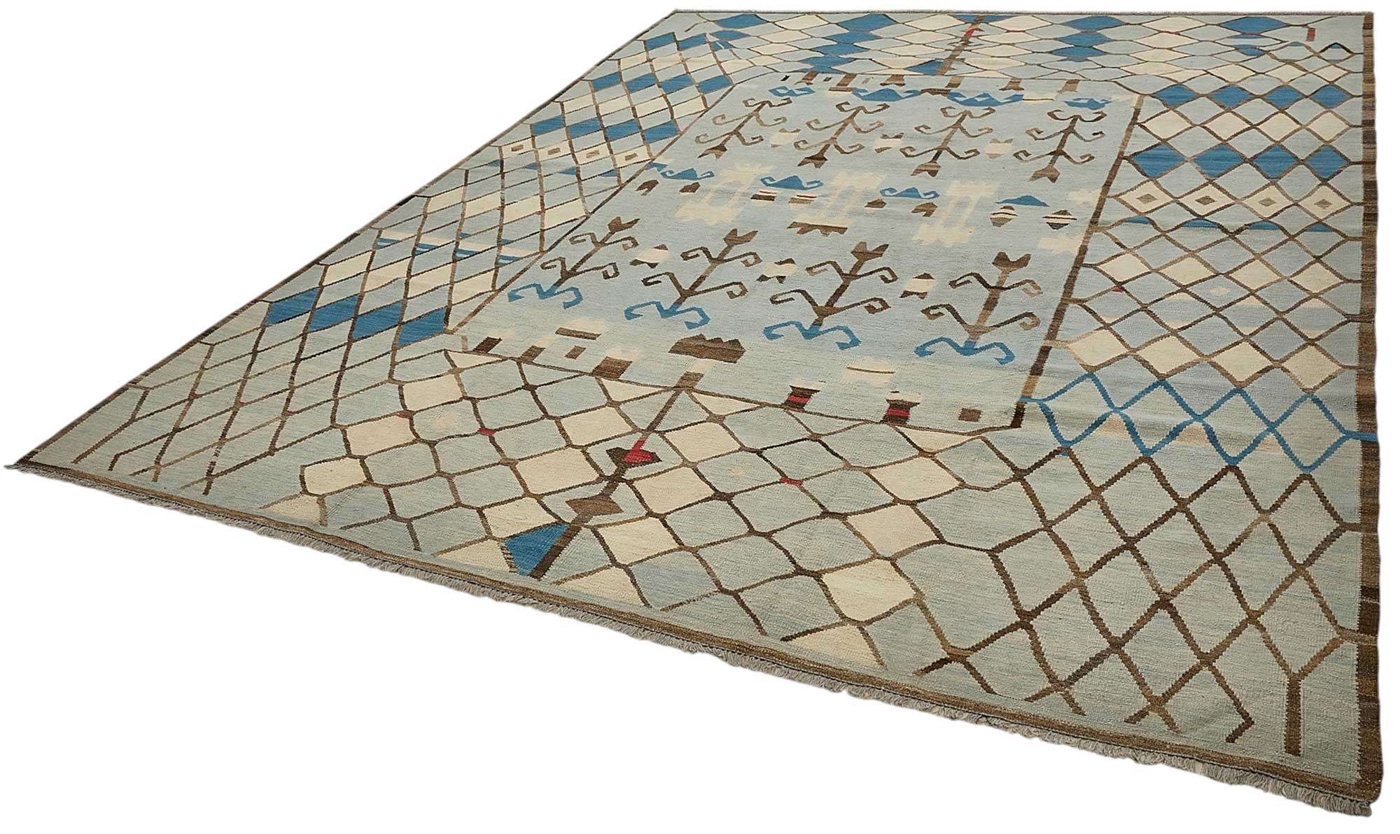9x12 Contemporary Wool Kilim Rug - 51797