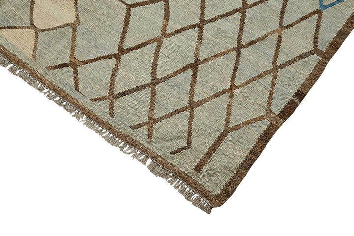 9x12 Contemporary Wool Kilim Rug - 51797