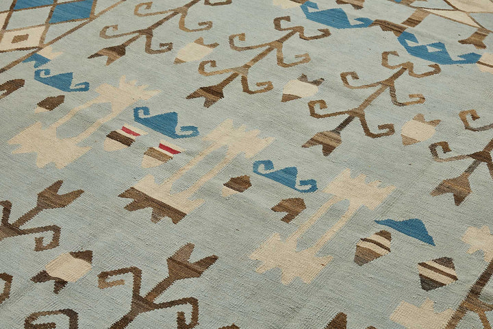 9x12 Contemporary Wool Kilim Rug - 51797