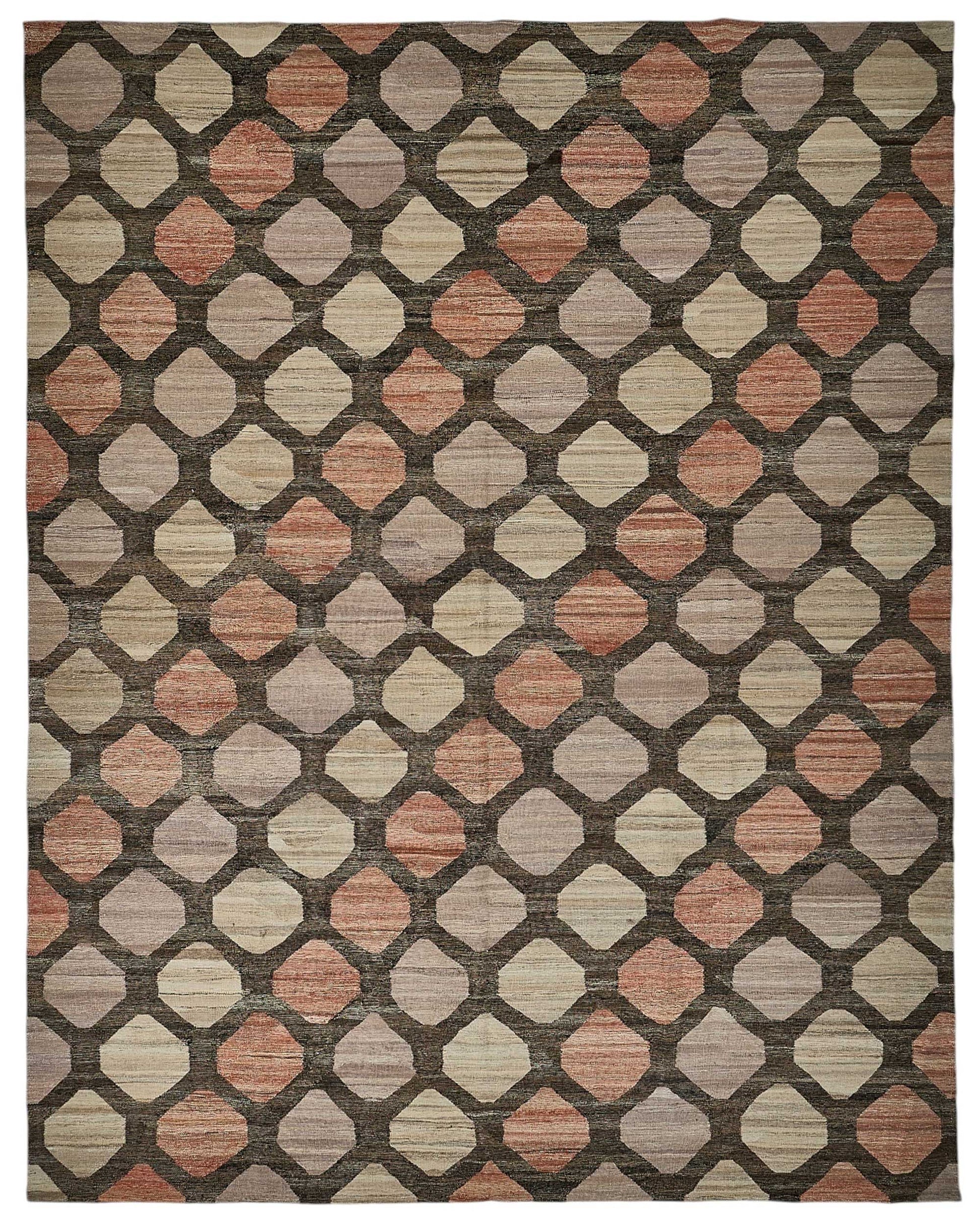 12x15 Contemporary Wool Kilim Rug - 51799