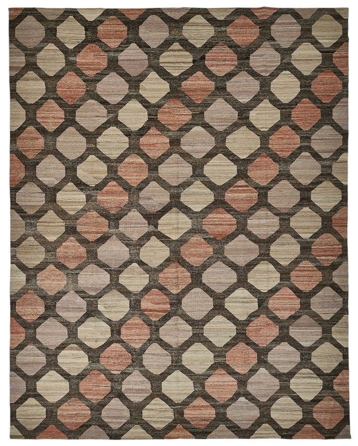 12x15 Contemporary Wool Kilim Rug - 51799