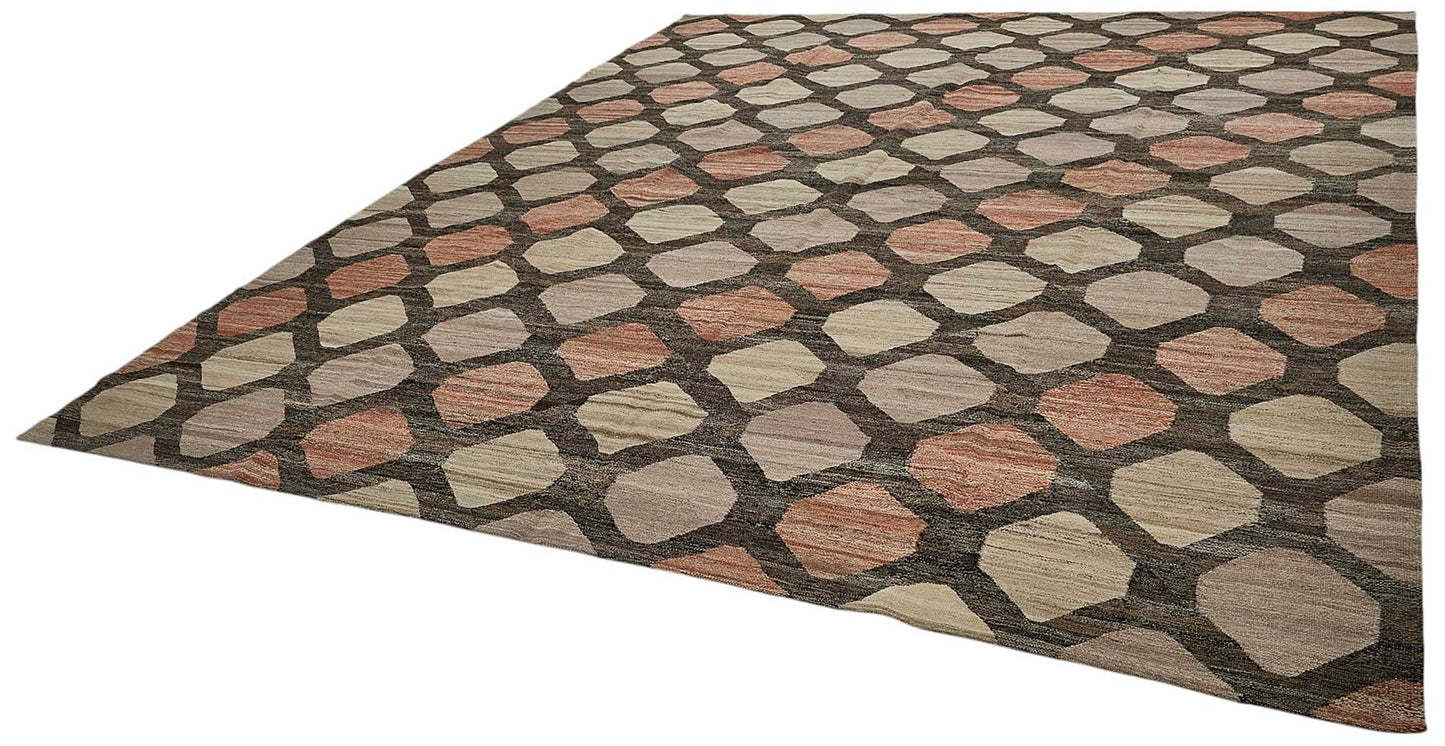 12x15 Contemporary Wool Kilim Rug - 51799