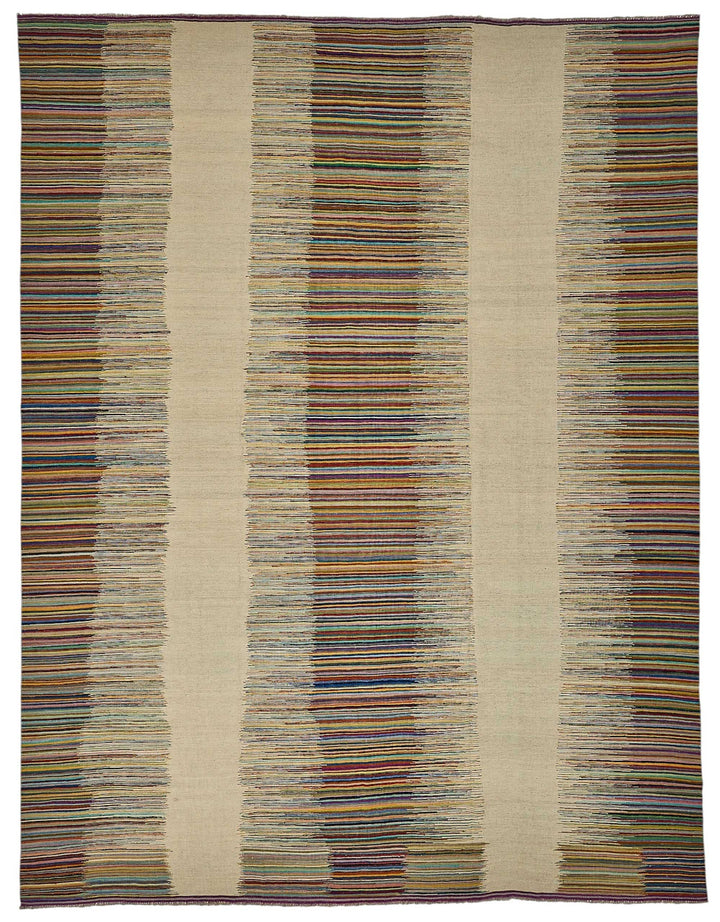 10x13 Contemporary Wool Kilim Rug - 51802