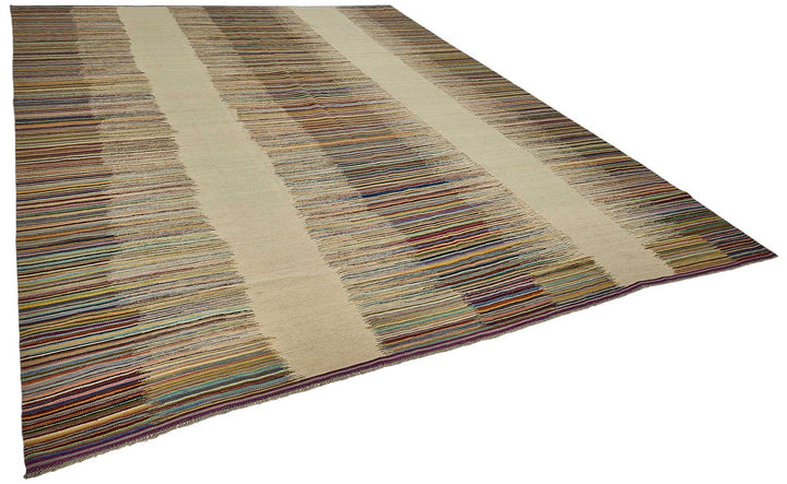 10x13 Contemporary Wool Kilim Rug - 51802