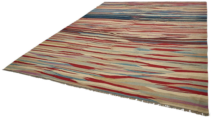 10x14 Contemporary Wool Kilim Rug - 51806