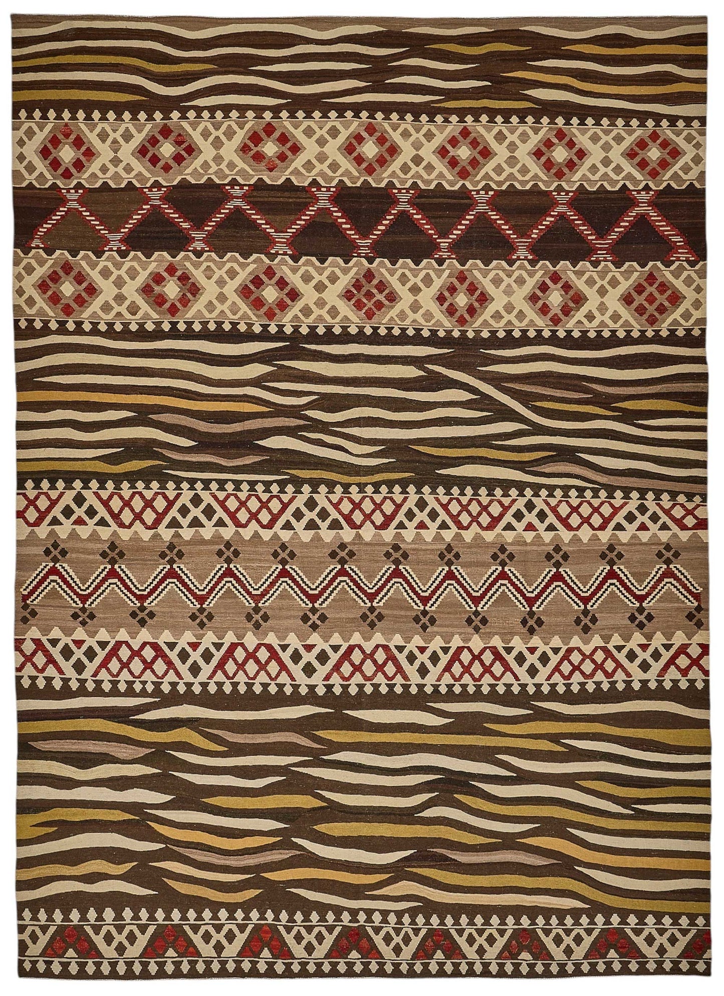 10x14 Contemporary Wool Kilim Rug - 51807
