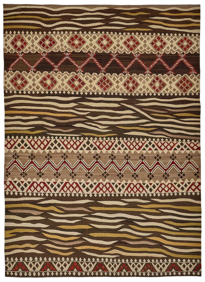 10x14 Contemporary Wool Kilim Rug - 51807