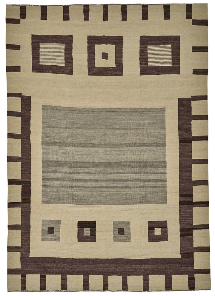 10x14 Contemporary Wool Kilim Rug - 51808