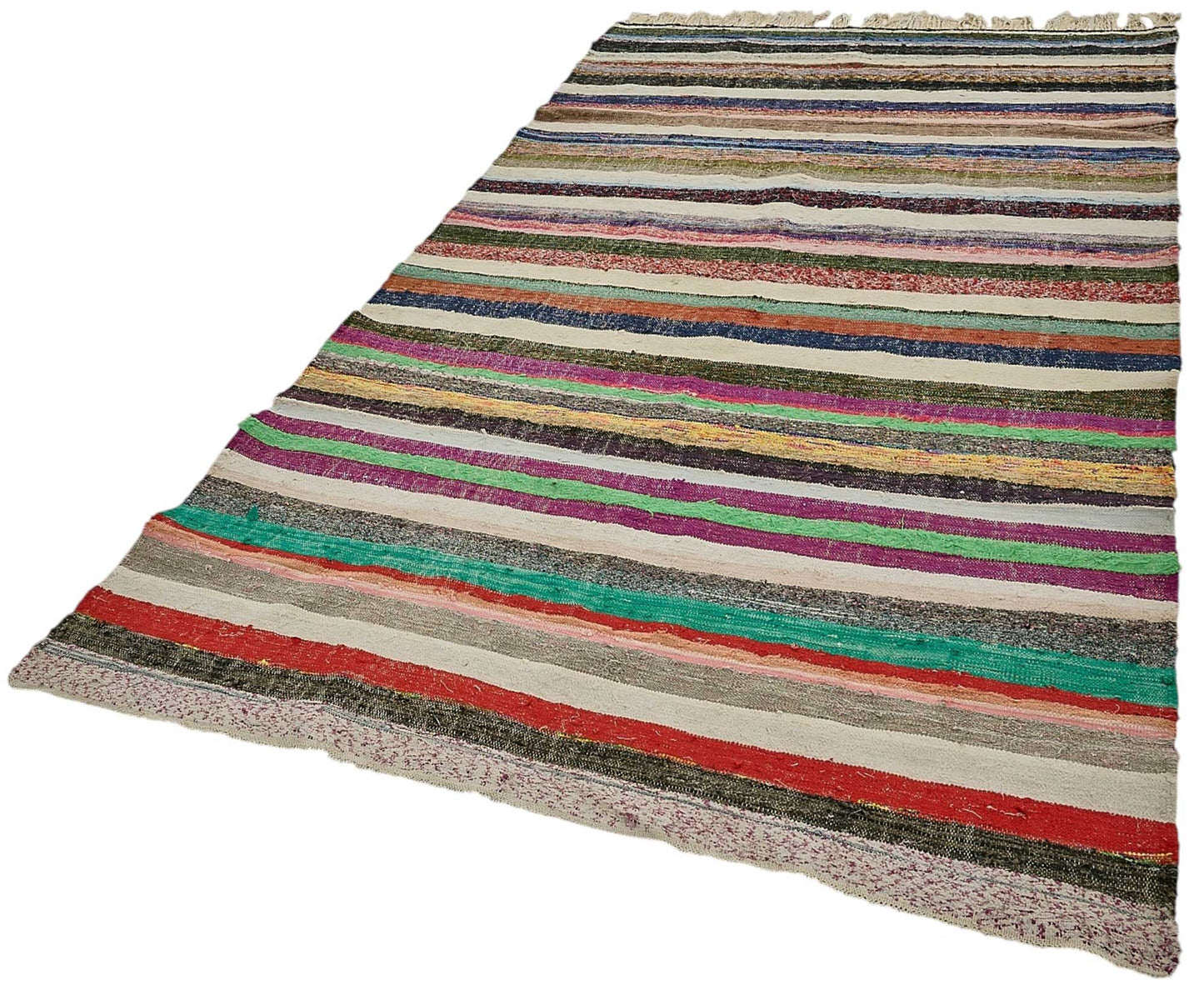 5x10 Handmade Vintage Chaput Kilim Rug - 51811