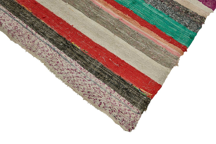 5x10 Handmade Vintage Chaput Kilim Rug - 51811
