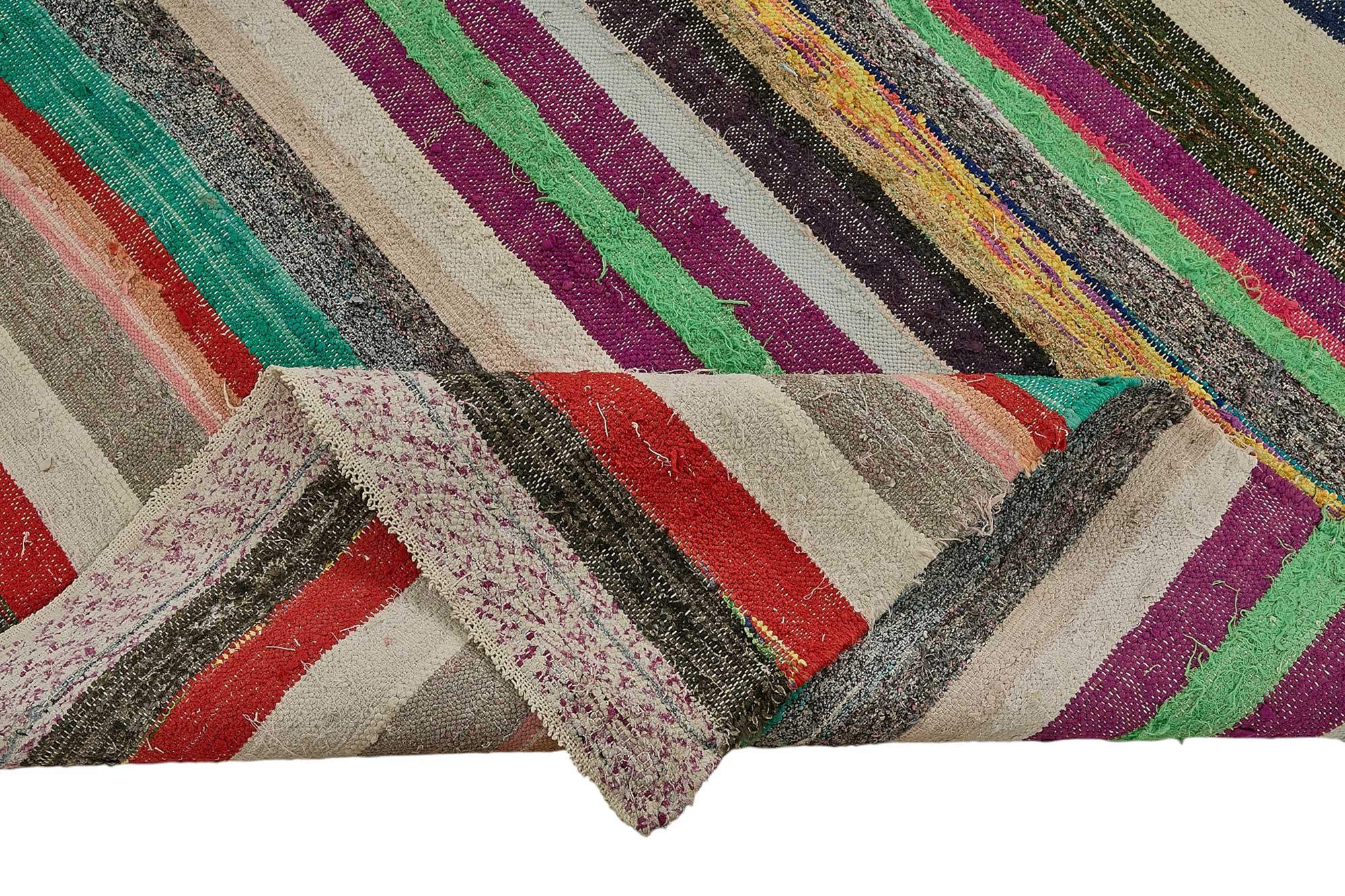 5x10 Handmade Vintage Chaput Kilim Rug - 51811