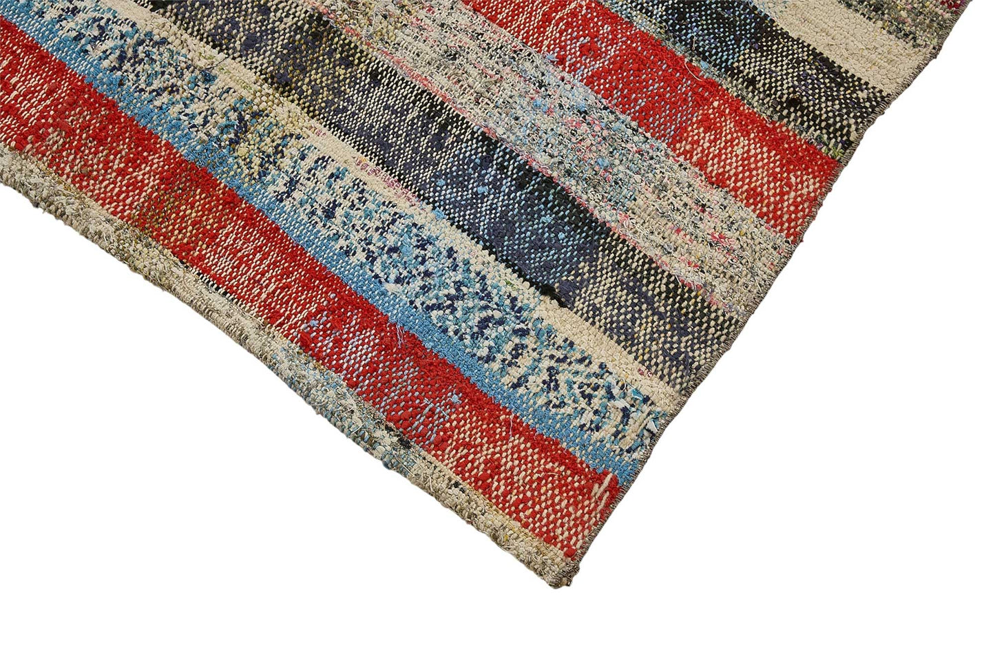 5x10 Handmade Vintage Chaput Kilim Rug - 51812
