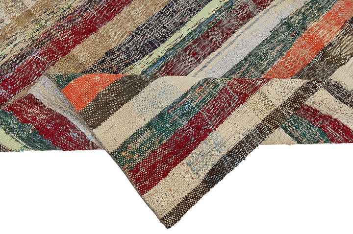 5x10 Handmade Vintage Chaput Kilim Rug - 51812
