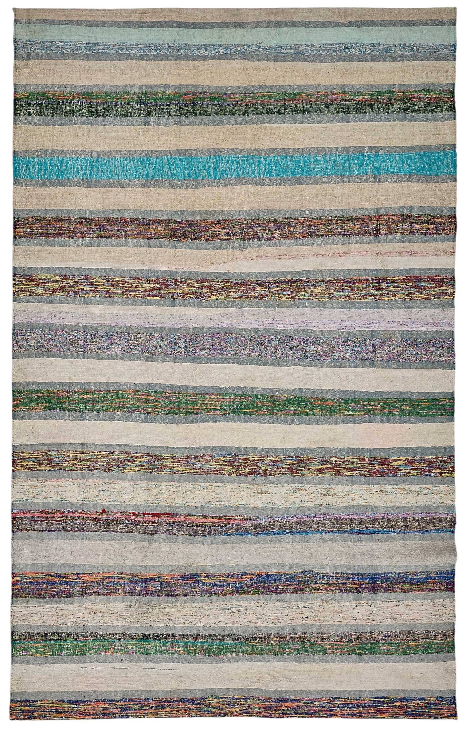6x9 Handmade Vintage Chaput Kilim Rug - 51813
