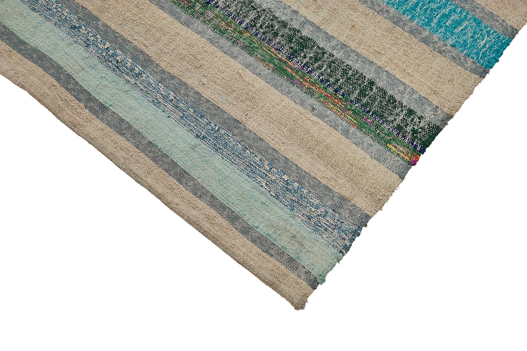 6x9 Handmade Vintage Chaput Kilim Rug - 51813