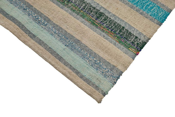 6x9 Handmade Vintage Chaput Kilim Rug - 51813