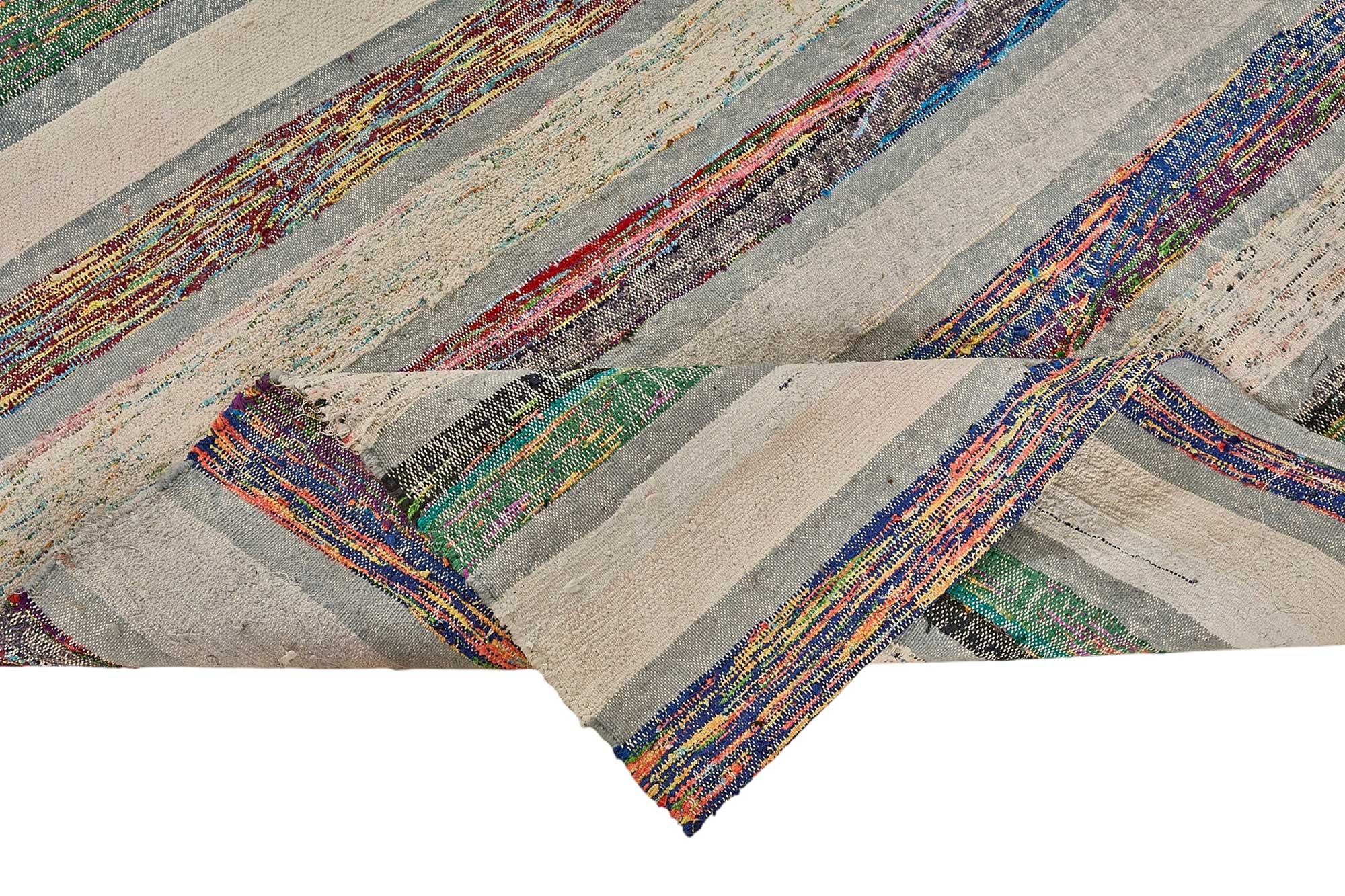 6x9 Handmade Vintage Chaput Kilim Rug - 51813