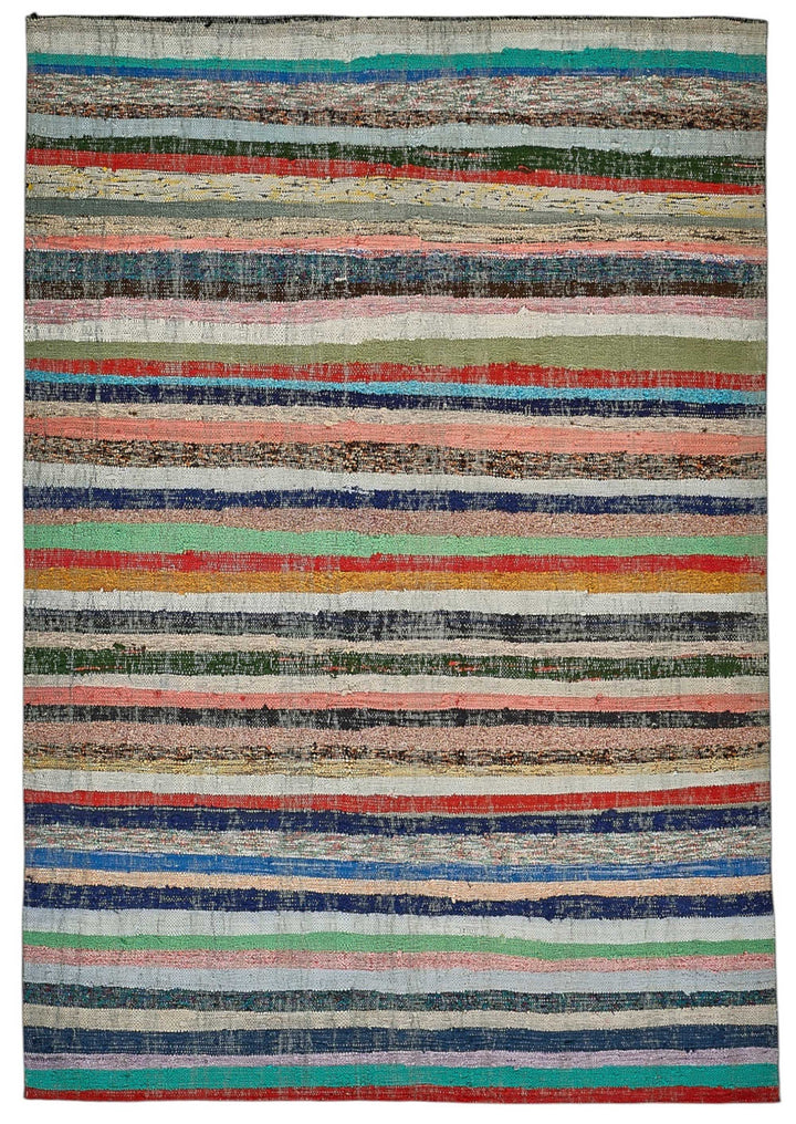 5x7 Handmade Vintage Chaput Kilim Rug - 51814