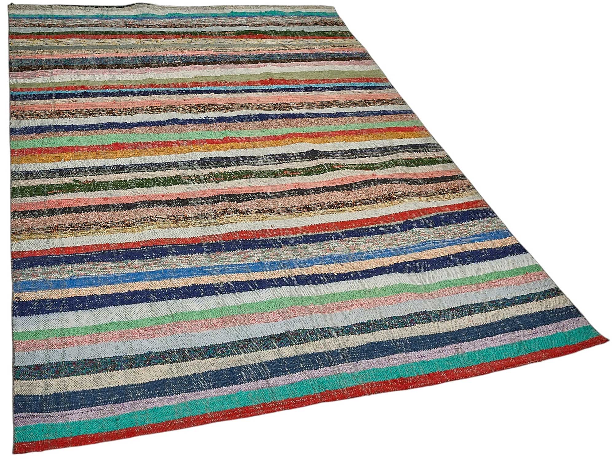 5x7 Handmade Vintage Chaput Kilim Rug - 51814