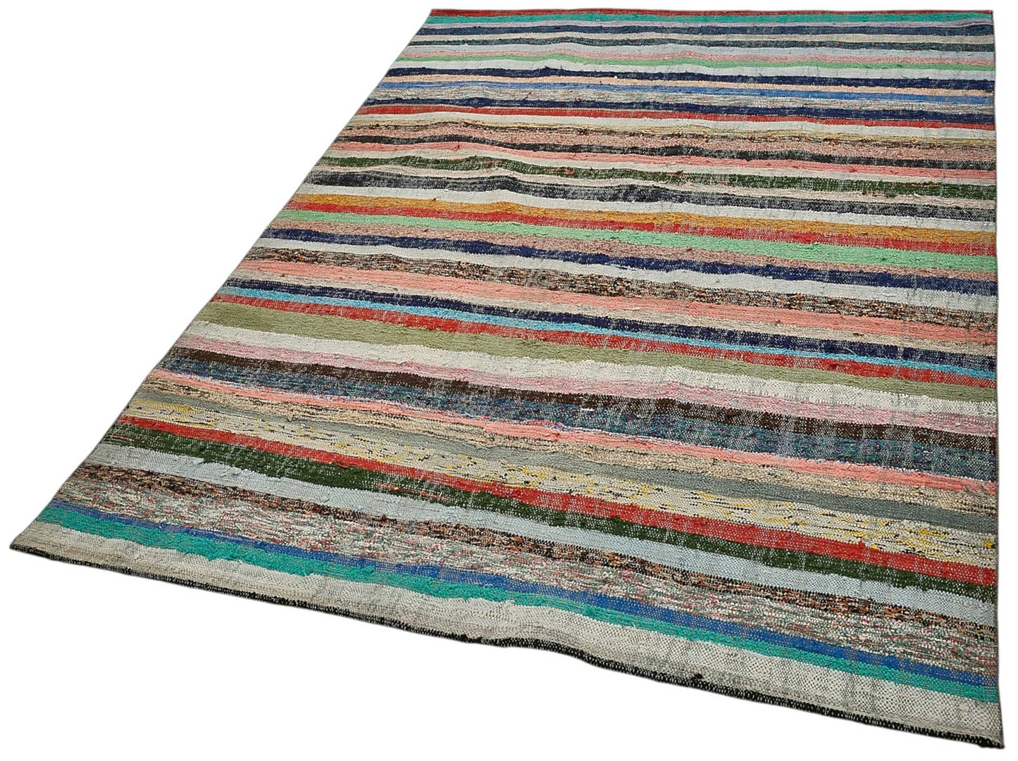 5x7 Handmade Vintage Chaput Kilim Rug - 51814