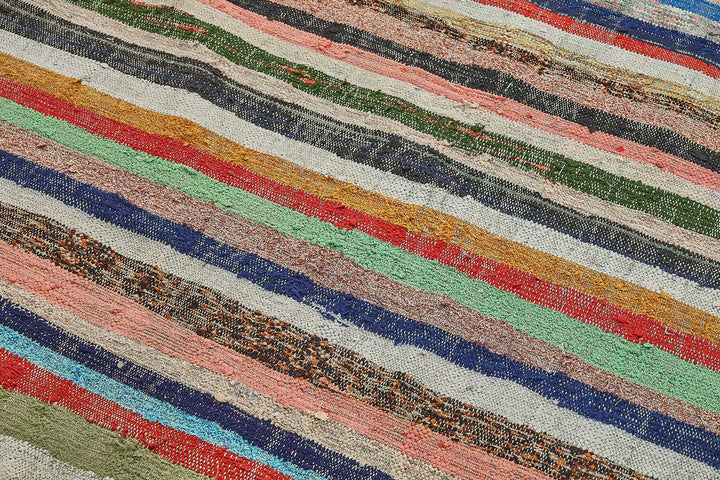 5x7 Handmade Vintage Chaput Kilim Rug - 51814