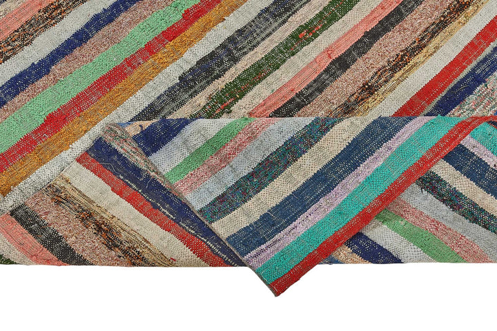 5x7 Handmade Vintage Chaput Kilim Rug - 51814