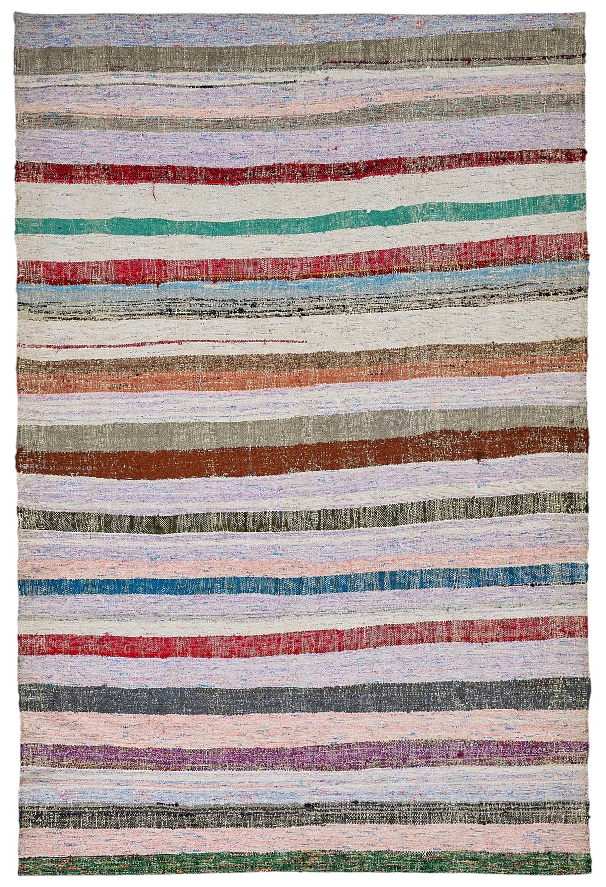 6x9 Handmade Vintage Chaput Kilim Rug - 51815
