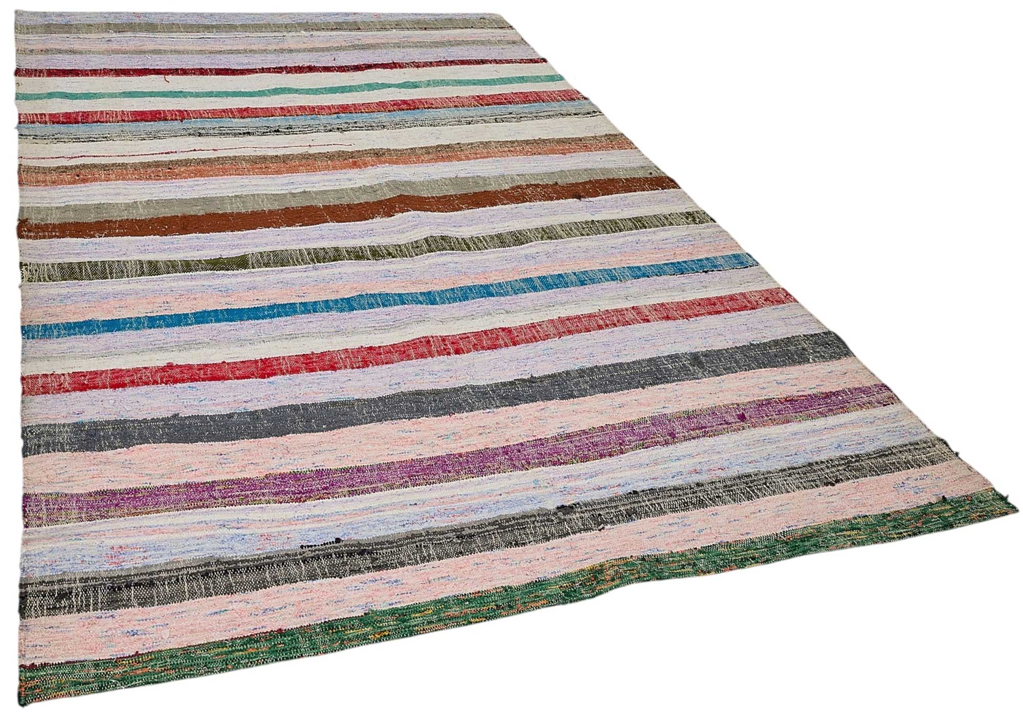 6x9 Handmade Vintage Chaput Kilim Rug - 51815