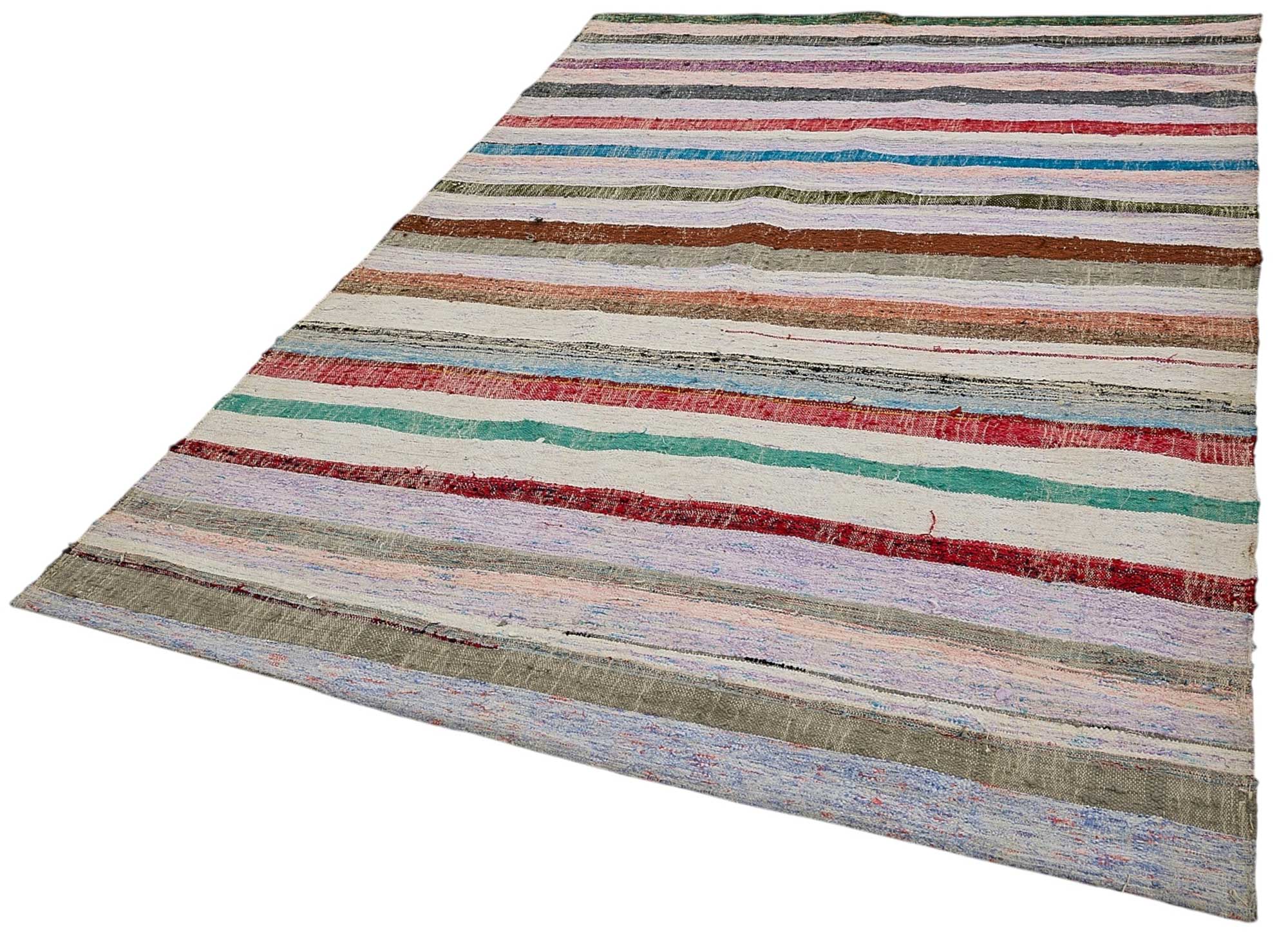 6x9 Handmade Vintage Chaput Kilim Rug - 51815