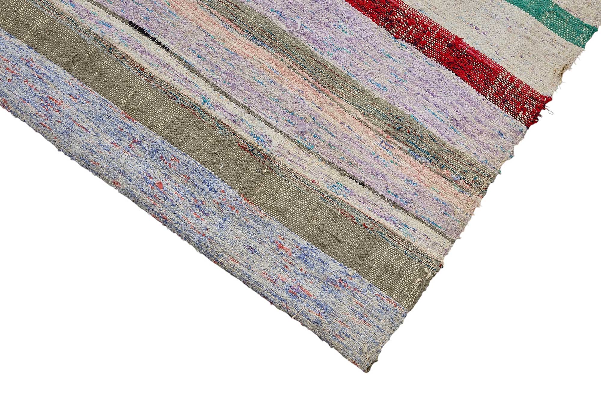 6x9 Handmade Vintage Chaput Kilim Rug - 51815