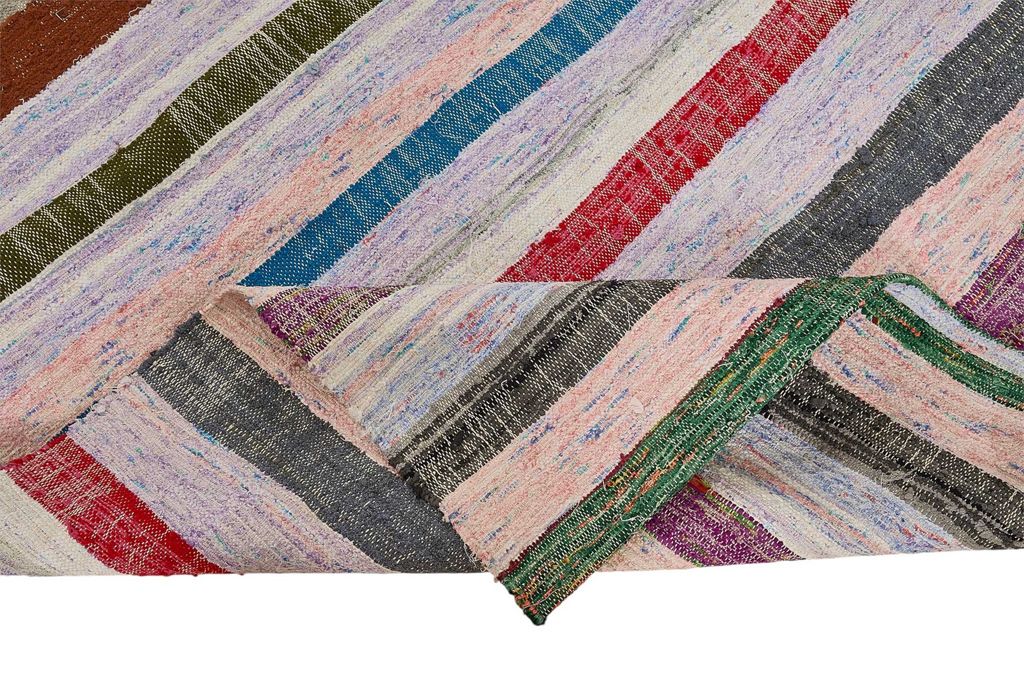 6x9 Handmade Vintage Chaput Kilim Rug - 51815