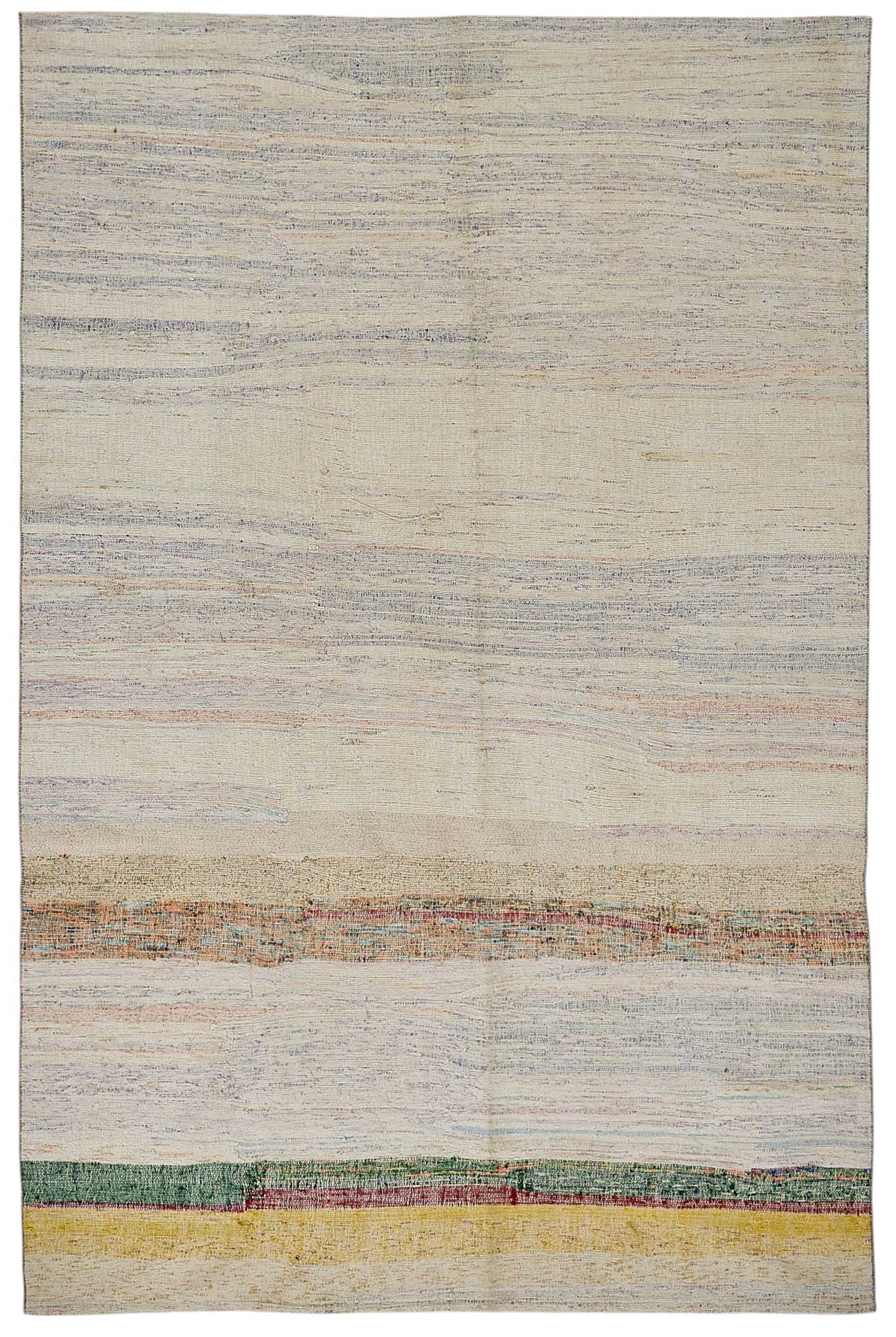 6x9 Handmade Vintage Chaput Kilim Rug - 51816