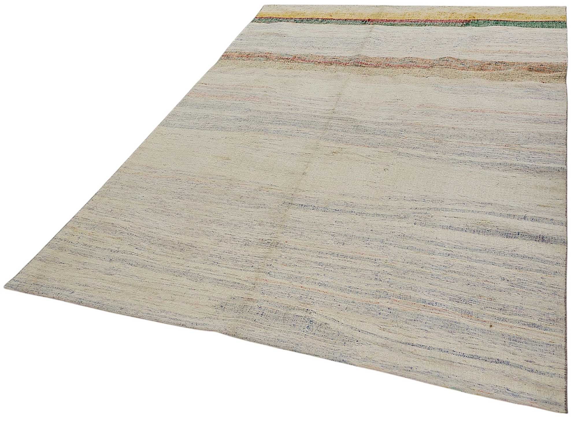 6x9 Handmade Vintage Chaput Kilim Rug - 51816