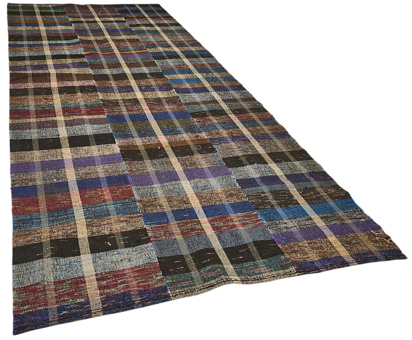 5x10 Handmade Vintage Chaput Kilim Rug - 51820